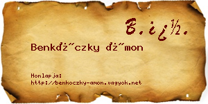 Benkóczky Ámon névjegykártya
